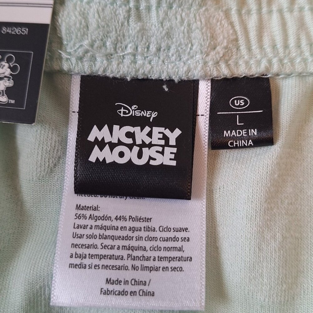 Disney Mickey Mouse Skort Womens Green Sz L 38" Waist Terry Embossed Skort - Picture 4 of 7